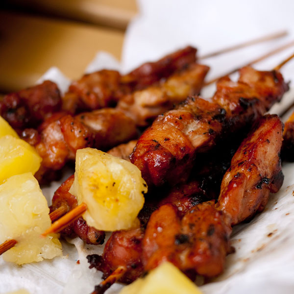 huli chicken skewers